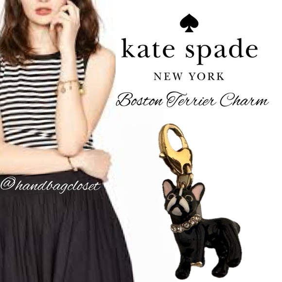 KATE SPADE BOSTON TERRIER DOG CHARM HOW CHARMING NO BRACELET - Picture 3 of 6